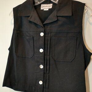NWOT Stonebridge Bkack Cotton Vest Size S